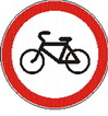 Запрещающие знаки.Движение на велосипедах запрещено